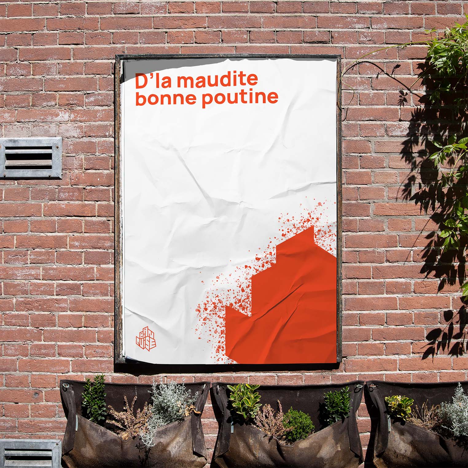 La Banquise redesign mockup on a poster