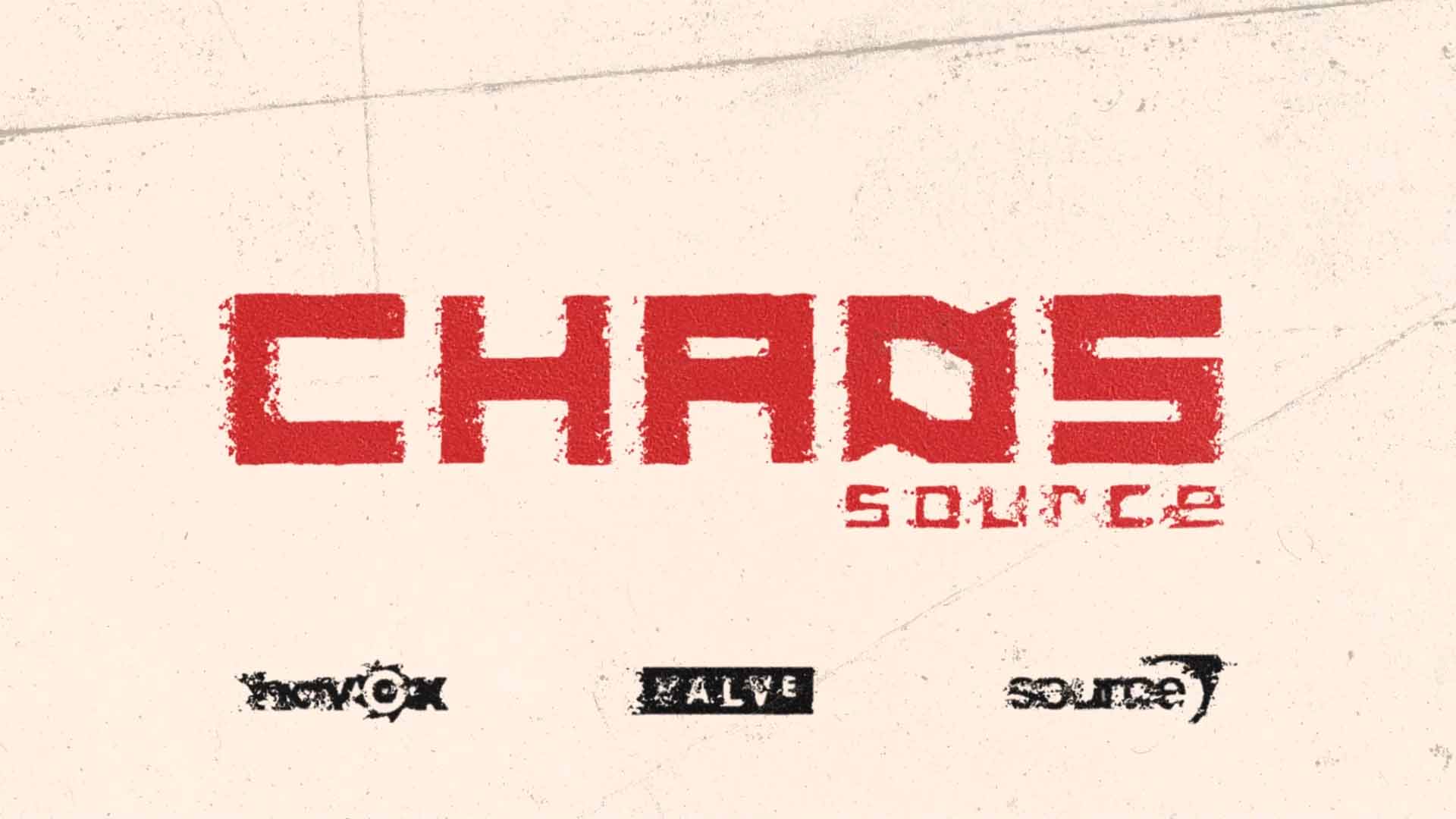 A still screenshot of the Chaos Source Splash Screen Video