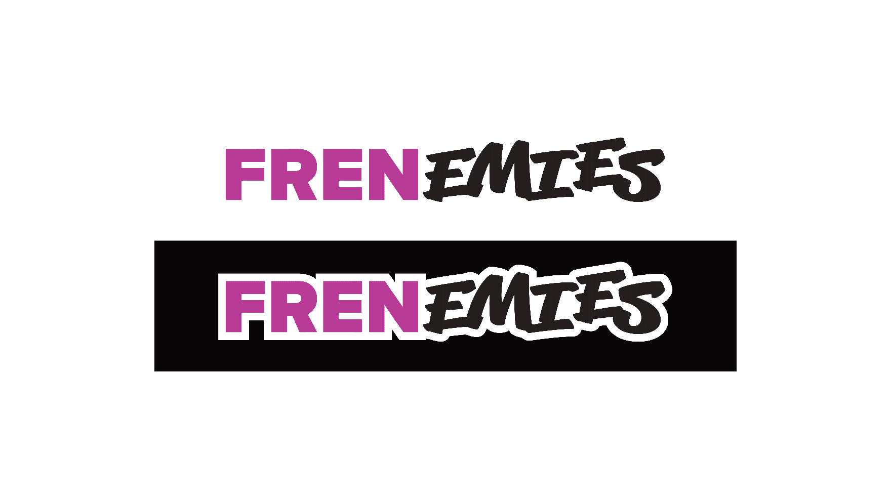 A contrast test for Frenemies' new logo
