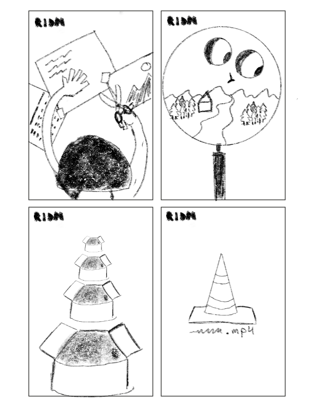 Main Concept & Poster Design Sketches for RIDM's design project.