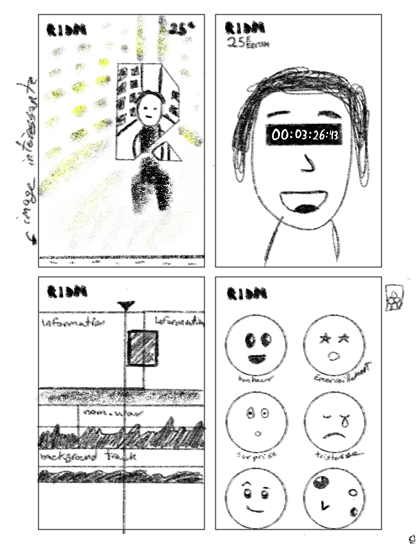 Main Concept & Poster Design Sketches for RIDM's design project.